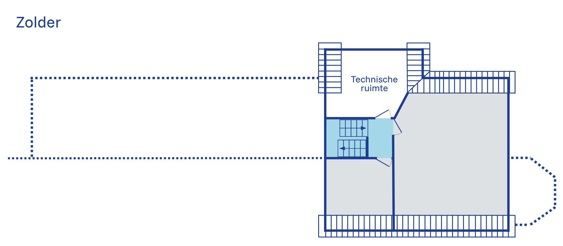 Plattegrond zolder Goes