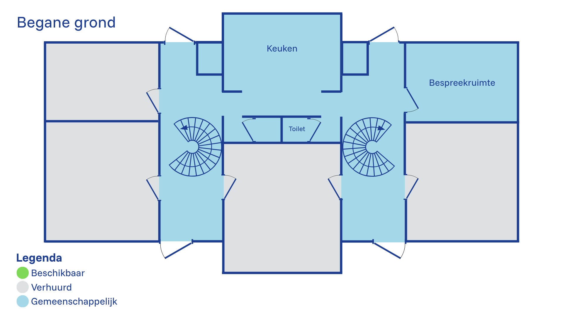 Plattegrond Partner Spaces Vlissingen begane grond