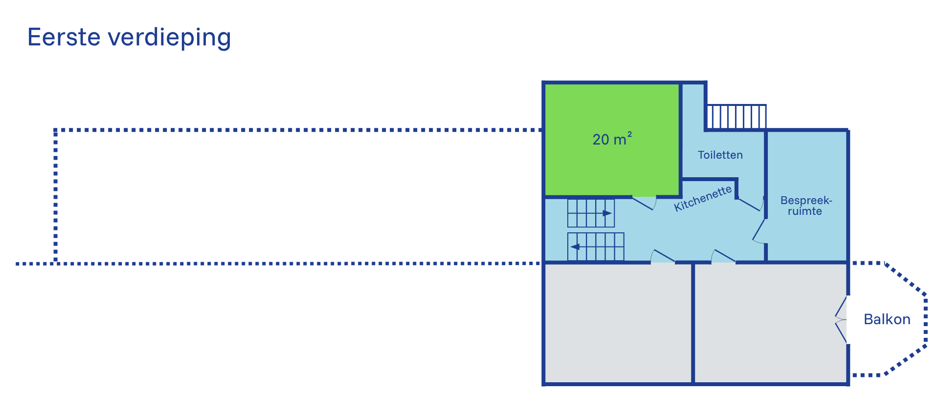 Plattegrond Partner Spaces Goes eerste verdieping
